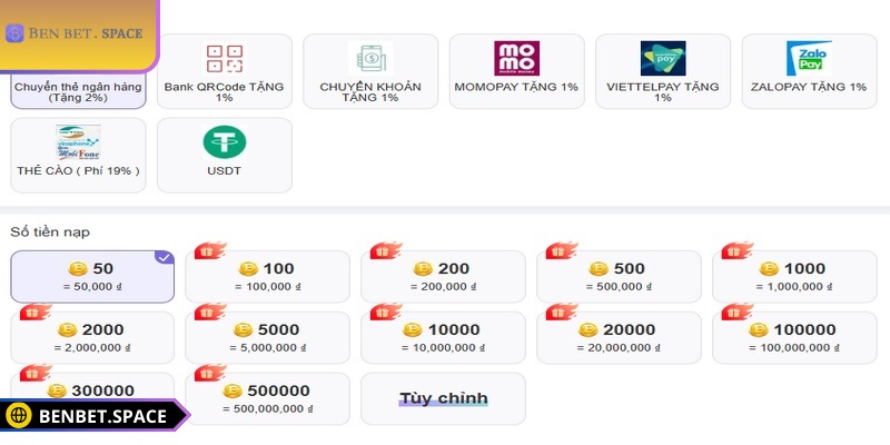 Nền tảng cung cấp nhiều lựa chọn giao dịch hấp dẫn