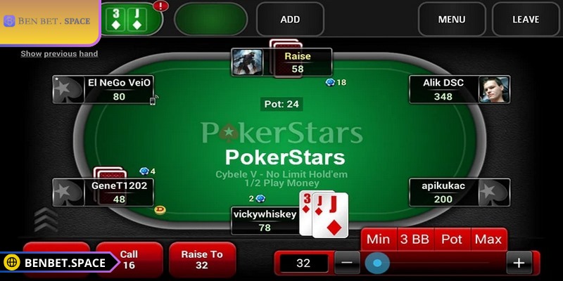 Poker BENBET - Thử thách bản thân với những ván bài đặc sắc 2 Giai đoạn Flop là lúc bet thủ bắt đầu tính toán